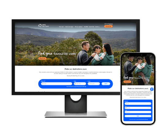 NRMA Parks platform screenshots